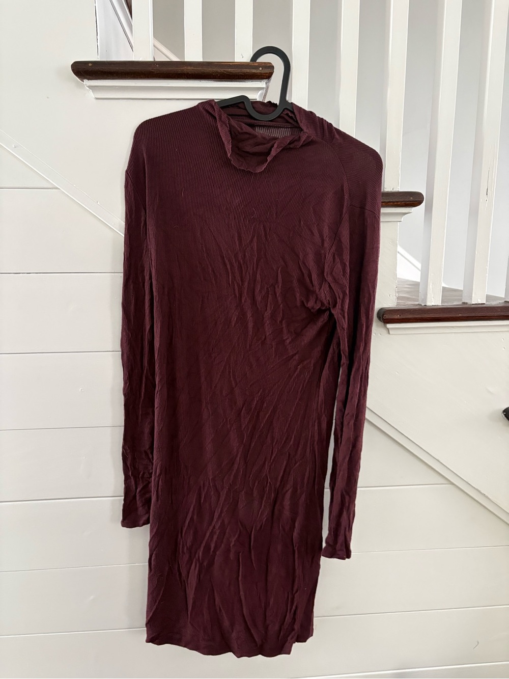 Long Sleeve Burgundy Dress